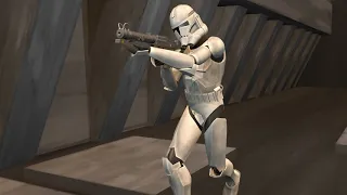 Clone Wars Animation Test - unfinished clone trooper firing blaster (Blender)