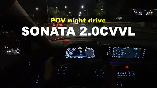 2021 Hyundai Sonata 2 0 CVVL POV night drive, review