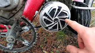 Электровелосипед из гироскутера Мид Драйв