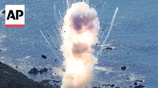 Moment Japan's Space One rocket explodes