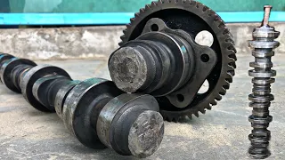 A Talented guy Connected Engine camshaft extremely well // pk process