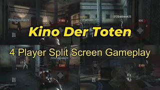 Black Ops 1 Zombies - Kino Der Toten 4 player split screen gameplay