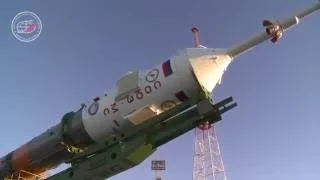 Вывоз ракеты-носителя с ТПК «Союз МС-02» на стартовый комплекс