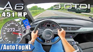 AUDI A6 3.0 BiTDI 451HP TOP SPEED on AUTOBAHN (NO SPEED LIMIT) by AutoTopNL