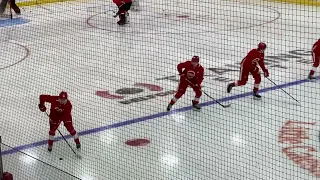 Red Wings first round pick Marco Kasper skates in Detroit at development camp