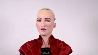 Sophia the Robot at European Business AI and Robotics in Helsinki, Finland