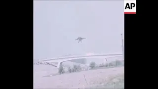 RAF Jaguar GR1 landing and takeoff on Highway