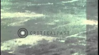 Strafing of ground targets by US Army Air Force aircraft in Kyushu, Japan. HD Stock Footage