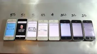 iPhone 5S vs 5C vs 5 vs 4S vs 4 vs 3Gs vs 3G vs 2G Speed Comparison Test