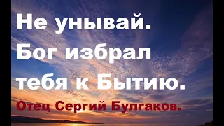 Не унывай. Бог избрал тебя к Бытию. Отец Сергий Булгаков