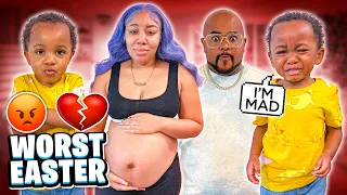 THE WORST EASTER EVER WHILE PREGNANT WITH A **THIRD SET** OF TWINS 🥺 EVERYTHING RUINED!!