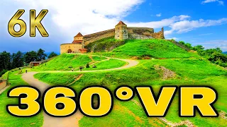 360° VR Fortress Rasnov Citadel Travel Brașov Romania Tours 6K 3D Dracula Virtual Trip Reality HD 4K