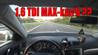 Разгон до Максимальной Скорости -  1.6TDI 77kw - Skoda Octavia А5