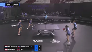 De Nutte/ Balazova vs Mischek /  Ho | WTT Star Contender Doha 2021 | WD | QF