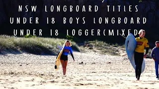 Junior log division/Junior boys division - NSW Longboard Titles 2021.