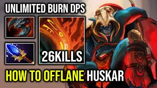 How to 100% Totally Delete Offlane Against Hard Counter Ursa with Infinite Burn Huskar Dota 2