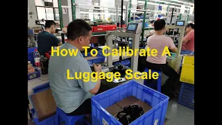 Calibration proceedure of luggage weight scale