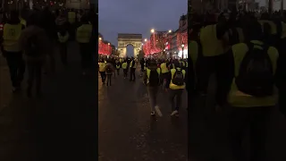 Gilets Jaunes Taking Over Champs Élysées in Paris !!!