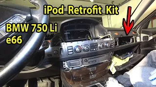 Установка оригинального iPod модуля BMW e66 750Li. DYI iPod Retrofit kit