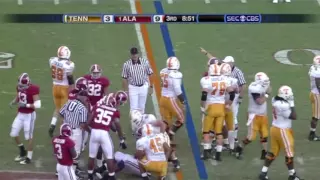 2009 Tennessee vs. #1 Alabama Highlights