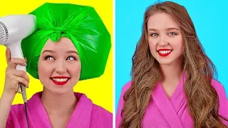 DES ASTUCES SIMPLES ET MALIGNES POUR LES FILLES || Idées Coiffure & Maquillage Sympas par 123 GO!