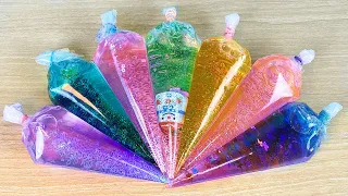 Making Clear Slime With Piping Bags | Satisfying Snowman Slime, ASMR Slime