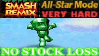 Smash Remix - All Star Mode Gameplay with Metal Luigi (VERY HARD) No Stock Loss