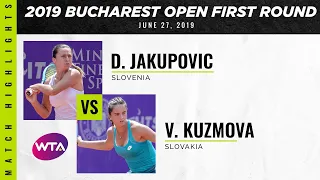 Dalila Jakupovic vs. Viktoria Kuzmova | 2019 Bucharest Open First Round | WTA Highlights