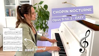 Chopin Nocturne op. 9 no. 2 (easy version) by Sanne.Piano