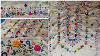 Fancy Flower Embroidery Dress | Embroidery Designs | Designs Hub