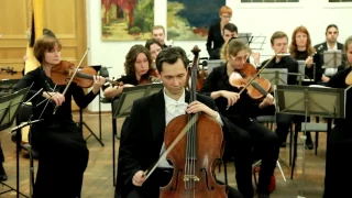 Eugene Prokoshin plays Khachaturian Cello Concerto with "Cantus firmus" orchestra.