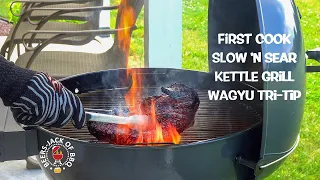 Slow ’N Sear Kettle Grill! First Cook! Wagyu Tri-Tip! Reversed Sear! Wiens Wagyu!