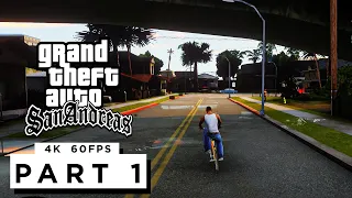 GTA SAN ANDREAS Walkthrough Gameplay Part 1 - (PC 4K 60FPS) RTX 3090 MAX SETTINGS