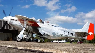 P-51 Mustang - GREAT Merlin Engine Sound - Start Up & Low Pass