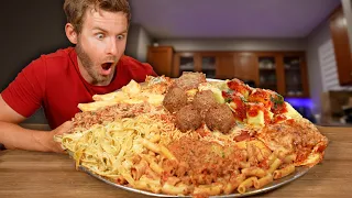 THE ULTIMATE AMERICAN PASTA PLATTER CHALLENGE!