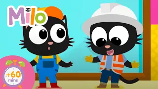 Los trabajos FAVORITOS de MILO | Día del TRABAJADOR 👷🏻‍♀️💪🏻 | Milo, el gato #dibujos #niños