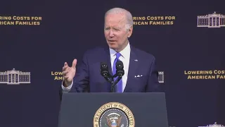 President Biden visits Green River College in Washington state, discusses health care costs