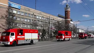 Автопробег пожарной техники в Омске