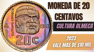 20 centavos Cultura Olmeca | 1983 - 1984 | Increíble su precio en 2023 / #monedas #numismatica #coin