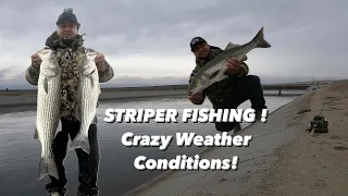 CA Aqueduct | Striper Fishing ! Crazy Weather Conditions !