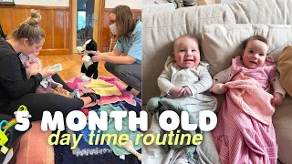 5 Month Old Baby DAY TIME ROUTINE (+ twin mom day in the life!)