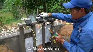 Mini  Dam Construction With Six Gates Water Discharge(480P)