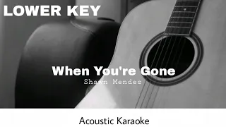 Shawn Mendes - When You're Gone (Acoustic Karaoke) LOWER KEY