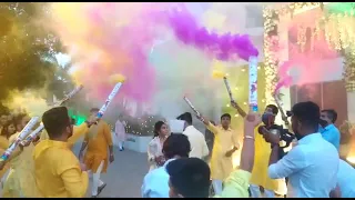 Haldi Function Celebration | Color Smoke Poppers | Confetti | Colours Smoke | Friends Wedding #Smoke
