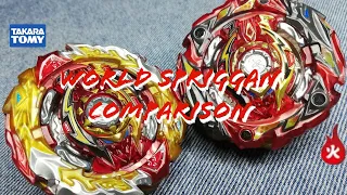 World Spriggan Comparison | Takara Tomy VS Flame brand | Beyblade Burst Review | ベイブレードバースト