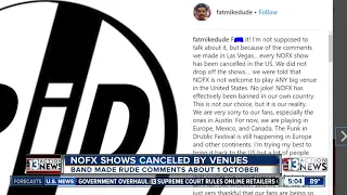 UPDATE: NOFX band member says group banned from U.S. due to 1 Oct. joke