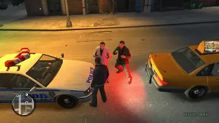 GTA 4 - провокация на драку и перестрелка на русском районе; полиция против русских бандитов