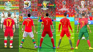 CRISTIANO RONALDO Free Kicks in FIFA World Cup | 2006, 2010, 2014, 2018 & 2022