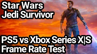 Star Wars Jedi Survivor PS5 vs Xbox Series X|S Frame Rate Comparison