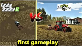 Farming Simulator 17 VS Pure Farming 18 - First Gameplay Comparison